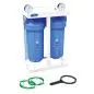 Preview: 2-stufiges 10 Zoll Big Blue Filtrationssystem für das ganze Haus Preview: 2-stufiges 10 Zoll Big Blue Filtrationssystem für das ganze Haus